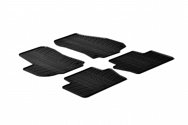 Custom Fit Rubber Floor Mats Compatible With Opel Zafira B 07.2005-11.2011 4 Pcs Set, With Raised Edge, Award Winning Design, Black Colour, Precision-Fit Rubber Car Mats