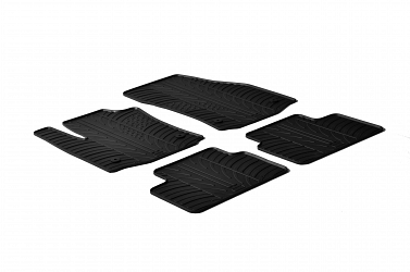 Custom Fit Rubber Floor Mats Compatible With Opel Meriva B 06.2010-07.2017 4 Pcs Set, With Raised Edge, Award Winning Design, Black Colour, Precision-Fit Rubber Car Mats