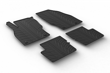 Custom Fit Rubber Floor Mats Compatible With Opel Corsa E Hatchback 12.2014-05.2019 4 Pcs Set, With Raised Edge, Award Winning Design, Black Colour, Precision-Fit Rubber Car Mats