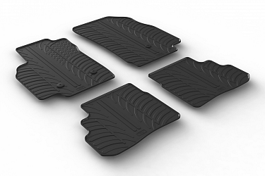 Custom Fit Rubber Floor Mats Compatible With Opel Karl 06.2015-06.2019 4 Pcs Set, With Raised Edge, Award Winning Design, Black Colour, Precision-Fit Rubber Car Mats