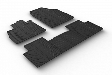 Custom Fit Rubber Floor Mats Compatible With Renault Scenic IV & Grand Scenic IV 11.2016-06.2023 5 Pcs Set, With Raised Edge, Award Winning Design, Black Colour, Precision-Fit Rubber Car Mats