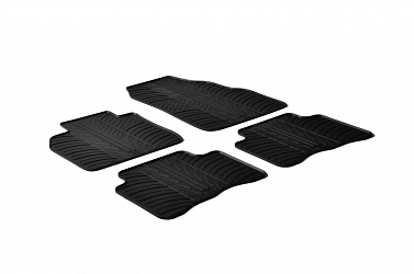 Custom Fit Rubber Floor Mats Compatible With Renault Scenic II 04.2004-03.2009 4 Pcs Set, With Raised Edge, Award Winning Design, Black Colour, Precision-Fit Rubber Car Mats