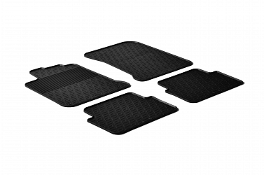 Custom Fit Rubber Floor Mats Compatible With Renault Laguna 10.2007-08.2015 4 Pcs Set, With Raised Edge, Award Winning Design, Black Colour, Precision-Fit Rubber Car Mats