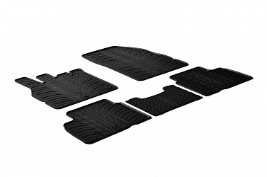 Custom Fit Rubber Floor Mats Compatible With Renault Scenic III & Grand Scenic III 04.2009-10.2016 4 Pcs Set, With Raised Edge, Award Winning Design, Black Colour, Precision-Fit Rubber Car Mats