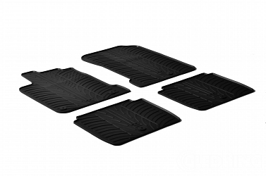 Custom Fit Rubber Floor Mats Compatible With Renault Latitude 01.2011-11.2012 5 Pcs Set, With Raised Edge, Award Winning Design, Black Colour, Precision-Fit Rubber Car Mats