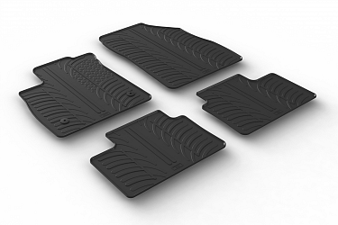 Custom Fit Rubber Floor Mats Compatible With Renault Talisman & Talisman Grandtour 02.2016-02.2022 4 Pcs Set, With Raised Edge, Award Winning Design, Black Colour, Precision-Fit Rubber Car Mats