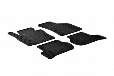 Custom Fit Rubber Floor Mats Compatible With Seat Leon & Leon Cupra 03.2005-11.2012 4 Pcs Set, With Raised Edge, Award Winning Design, Black Colour, Precision-Fit Rubber Car Mats