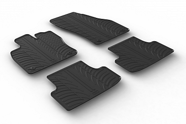 Custom Fit Rubber Floor Mats Compatible With Seat Ateca & Ateca Cupra 07.2016-> 4 Pcs Set, With Raised Edge, Award Winning Design, Black Colour, Precision-Fit Rubber Car Mats
