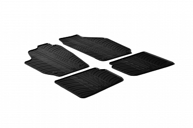 Custom Fit Rubber Floor Mats Compatible With Skoda Roomster & Roomster Scout 09.2006-09.2015 4 Pcs Set, With Raised Edge, Award Winning Design, Black Colour, Precision-Fit Rubber Car Mats