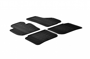 Custom Fit Rubber Floor Mats Compatible With Skoda Superb & Superb Combi (Estate) 07.2008-05.2015 4 Pcs Set, With Raised Edge, Award Winning Design, Black Colour, Precision-Fit Rubber Car Mats
