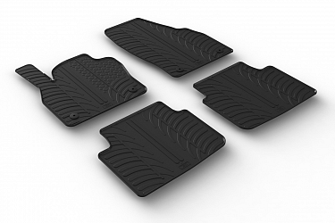 Custom Fit Rubber Floor Mats Compatible With Skoda Kamiq 09.2019-> 4 Pcs Set, With Raised Edge, Award Winning Design, Black Colour, Precision-Fit Rubber Car Mats