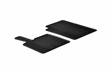 Custom Fit Rubber Floor Mats Compatible With Smart Fortwo & Fortwo Cabrio 451 04.2007-12.2015 4 Pcs Set, With Raised Edge, Award Winning Design, Black Colour, Precision-Fit Rubber Car Mats
