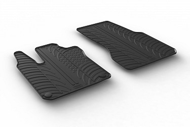 Custom Fit Rubber Floor Mats Compatible With Smart Smart Fortwo, Fortwo Cabrio & EQ 453 12.2014-06.2023 4 Pcs Set, With Raised Edge, Award Winning Design, Black Colour, Precision-Fit Rubber Car Mats