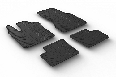 Custom Fit Rubber Floor Mats Compatible With Smart Smart Forfour 453     11.2014-08.2021 4 Pcs Set, With Raised Edge, Award Winning Design, Black Colour, Precision-Fit Rubber Car Mats