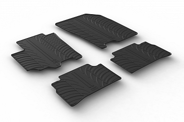 Custom Fit Rubber Floor Mats Compatible With Suzuki Vitara 04.2015-02.2020 4 Pcs Set, With Raised Edge, Award Winning Design, Black Colour, Precision-Fit Rubber Car Mats