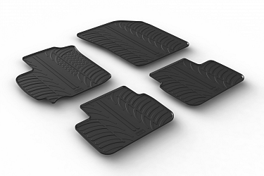 Custom Fit Rubber Floor Mats Compatible With Suzuki Swift 09.2010-04.2017 4 Pcs Set, With Raised Edge, Award Winning Design, Black Colour, Precision-Fit Rubber Car Mats