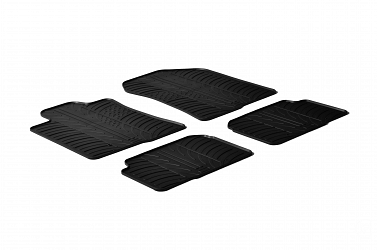 Custom Fit Rubber Floor Mats Compatible With Toyota Corolla Verso 03.2004-03.2009 4 Pcs Set, With Raised Edge, Award Winning Design, Black Colour, Precision-Fit Rubber Car Mats