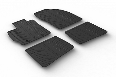 Custom Fit Rubber Floor Mats Compatible With Toyota Prius 06.2009-03.2012 4 Pcs Set, With Raised Edge, Award Winning Design, Black Colour, Precision-Fit Rubber Car Mats