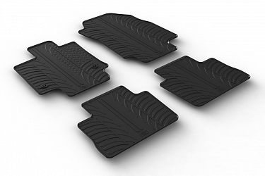 Custom Fit Rubber Floor Mats Compatible With Toyota RAV4 Hybrid 01.2019-> 4 Pcs Set, With Raised Edge, Award Winning Design, Black Colour, Precision-Fit Rubber Car Mats