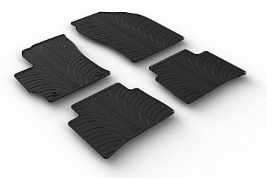 Custom Fit Rubber Floor Mats Compatible With Toyota Corolla Limousine Limousine 04.2019-01.2023 4 Pcs Set, With Raised Edge, Award Winning Design, Black Colour, Precision-Fit Rubber Car Mats