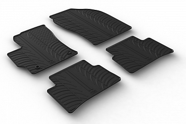 Custom Fit Rubber Floor Mats Compatible With Toyota Corolla Hatchback 04.2019-> 4 Pcs Set, With Raised Edge, Award Winning Design, Black Colour, Precision-Fit Rubber Car Mats