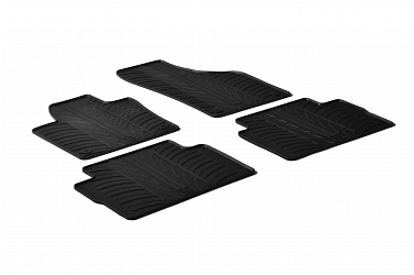 Custom Fit Rubber Floor Mats Compatible With Volkswagen Sharan 08.2010-06.2022 4 Pcs Set, With Raised Edge, Award Winning Design, Black Colour, Precision-Fit Rubber Car Mats