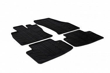 Custom Fit Rubber Floor Mats Compatible With Volkswagen Golf Sportsvan 09.2013-04.2020 4 Pcs Set, With Raised Edge, Award Winning Design, Black Colour, Precision-Fit Rubber Car Mats