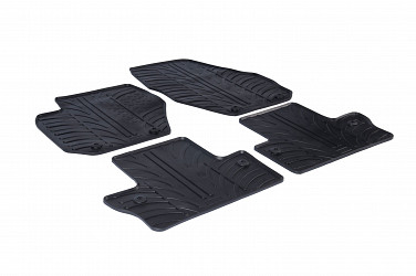 Custom Fit Rubber Floor Mats Compatible With Volvo S60 Limousine, V60 (Estate) & V60 Cross Country 09.2010-05.2018 4 Pcs Set, With Raised Edge, Award Winning Design, Black Colour, Precision-Fit Rubber Car Mats