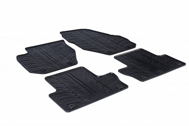 Design Gummi Fußmatten passend für Volvo XC60 BJ. 11.2008-05.2017 4 tlg mit erhöhtem Rand Farbe Schwarz Gummimatten Automatten passgenau