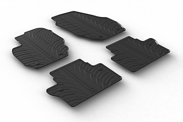 Custom Fit Rubber Floor Mats Compatible With Volvo V70 & XC70 08.2007-04.2016 4 Pcs Set, With Raised Edge, Award Winning Design, Black Colour, Precision-Fit Rubber Car Mats