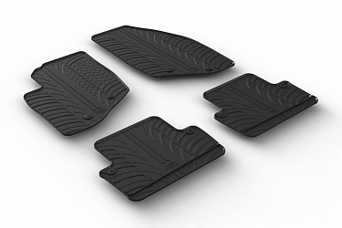 Design Gummi Fußmatten passend für Volvo S60 BJ. 08.2000-06.2009 4 tlg mit erhöhtem Rand Farbe Schwarz Gummimatten Automatten passgenau