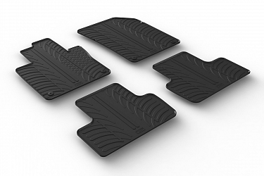 Custom Fit Rubber Floor Mats Compatible With Volvo XC60 07.2017-> 4 Pcs Set, With Raised Edge, Award Winning Design, Black Colour, Precision-Fit Rubber Car Mats