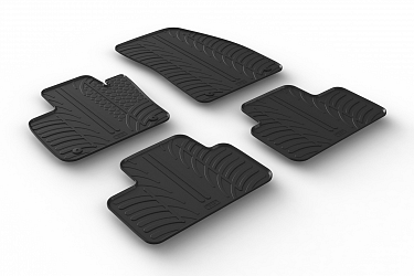 Custom Fit Rubber Floor Mats Compatible With Volvo XC40 (Not For Hybid oder Electric) 02.2018-> 4 Pcs Set, With Raised Edge, Award Winning Design, Black Colour, Precision-Fit Rubber Car Mats