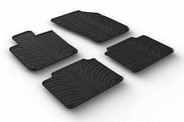 Custom Fit Rubber Floor Mats Compatible With Volvo S90 Limousine, V90 (Estate) & V90 Cross Country 07.2016-> 4 Pcs Set, With Raised Edge, Award Winning Design, Black Colour, Precision-Fit Rubber Car Mats
