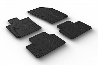 Custom Fit Rubber Floor Mats Compatible With Volvo S60 & V60 (Estate) & V60 Cross Country 06.2019-> 4 Pcs Set, With Raised Edge, Award Winning Design, Black Colour, Precision-Fit Rubber Car Mats