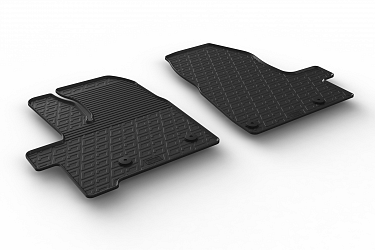 Custom Fit Rubber Floor Mats Compatible With Ford Tourneo Custom With Automatic Transmission 01.2018-07.2023 3 Pcs Set, With Raised Edge, Award Winning Design, Black Colour, Precision-Fit Rubber Car Mats