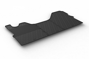 Design Gummi Fußmatten passend für Iveco Daily Kastenwagen ab BJ. 2014-> 3 tlg mit erhöhtem Rand Farbe Schwarz Gummimatten Automatten passgenau