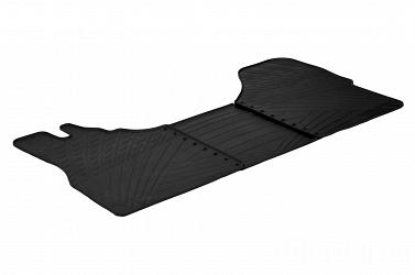 Custom Fit Rubber Floor Mats Compatible With Iveco Daily Cargo 2006-2014 2 Pcs Set, With Raised Edge, Award Winning Design, Black Colour, Precision-Fit Rubber Car Mats