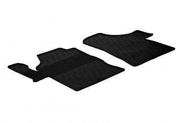 Design Gummi Fußmatten passend für Mercedes Benz Viano und Vito BJ. 10.2010-12.2014 2 tlg mit erhöhtem Rand Farbe Schwarz Gummimatten Automatten passgenau