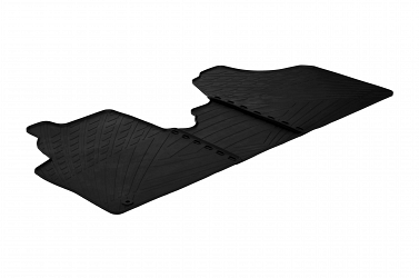 Custom Fit Rubber Floor Mats Compatible With Citroen Jumpy Cargo 02.2007-08.2016 2 Pcs Set, With Raised Edge, Award Winning Design, Black Colour, Precision-Fit Rubber Car Mats