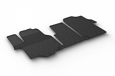 Custom Fit Rubber Floor Mats Compatible With Volkswagen Crafter Cargo 04.2017-> 2 Pcs Set, With Raised Edge, Award Winning Design, Black Colour, Precision-Fit Rubber Car Mats