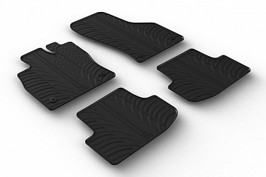 Design Gummi Fußmatten passend für Audi A3 Schrägheck & Limousine ab BJ. 05.2020-> 4 tlg mit erhöhtem Rand Farbe Schwarz Gummimatten Automatten passgenau
