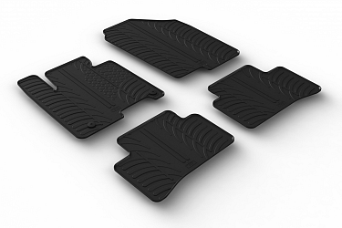 Custom Fit Rubber Floor Mats Compatible With Hyundai Tucson (also for Hybrid) 12.2020-> 4 Pcs Set, With Raised Edge, Award Winning Design, Black Colour, Precision-Fit Rubber Car Mats