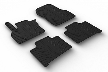 Custom Fit Rubber Floor Mats Compatible With Renault Zoe 06.2013-> 4 Pcs Set, With Raised Edge, Award Winning Design, Black Colour, Precision-Fit Rubber Car Mats