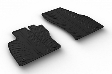 Custom Fit Rubber Floor Mats Compatible With Volkswagen Caddy Cargo 11.2020-> 4 Pcs Set, With Raised Edge, Award Winning Design, Black Colour, Precision-Fit Rubber Car Mats