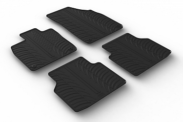 Custom Fit Rubber Floor Mats Compatible With Skoda Enyaq & Enyaq Coupé 04.2021-> 4 Pcs Set, With Raised Edge, Award Winning Design, Black Colour, Precision-Fit Rubber Car Mats