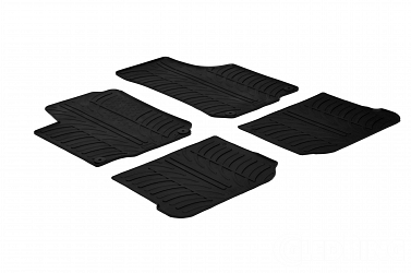 Custom Fit Rubber Floor Mats Compatible With Volkswagen Beetle 10.1998-12.2010 4 Pcs Set, With Raised Edge, Award Winning Design, Black Colour, Precision-Fit Rubber Car Mats