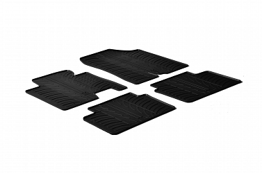 Custom Fit Rubber Floor Mats Compatible With Kia Ceed & Ceed Sportswagon (Estate) 05.2012-08.2015 4 Pcs Set, With Raised Edge, Award Winning Design, Black Colour, Precision-Fit Rubber Car Mats