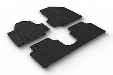 Custom Fit Rubber Floor Mats Compatible With Hyundai Ioniq 5 07.2021-> 4 Pcs Set, With Raised Edge, Award Winning Design, Black Colour, Precision-Fit Rubber Car Mats
