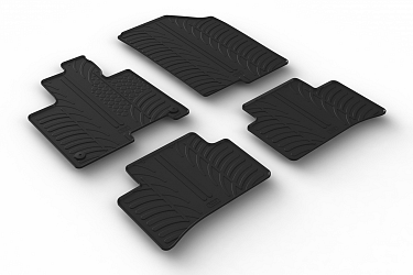 Custom Fit Rubber Floor Mats Compatible With Kia Sportage 01.2022-> 3 Pcs Set, With Raised Edge, Award Winning Design, Black Colour, Precision-Fit Rubber Car Mats